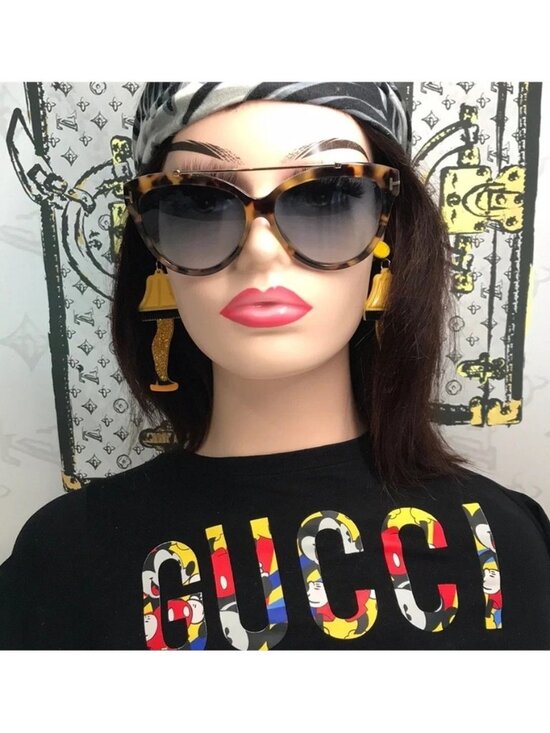New Authentic Tortoise Shell Sunglasses with Gradient Lenses TF518 56W main image 10